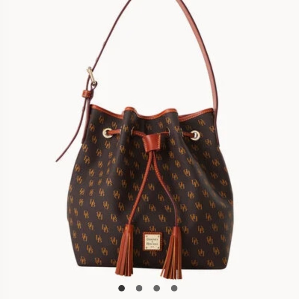 Dooney & Bourke Monogrammed Brown Shoulder Bag